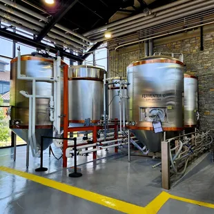 the inside of a brewery