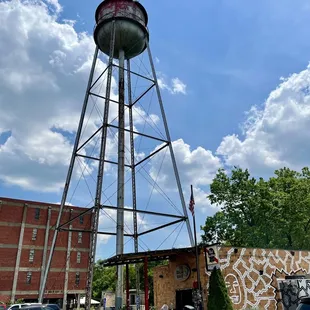 a tall water tower