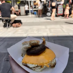 Breakfast sandwich from Garey Farms