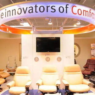 Relax in a Stressless chair from Lexington Furniture. 