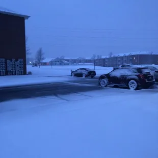 Nebraska winter in the evening.