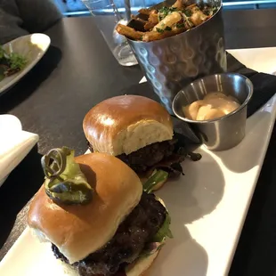 The KCA sliders. $15; burgers were good, fries were ok. A little greasy. Good for a quick pre-show bite.