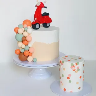 Classic double set baby shower cake