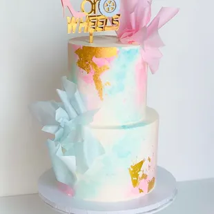 Classic watercolor cake