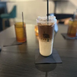 Iced large horchata latte