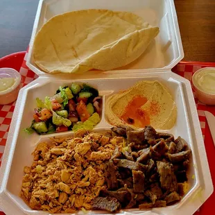 Chicken and gyro plate