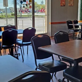 Inside seating at Layla's