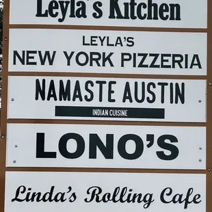 a sign for a restaurant