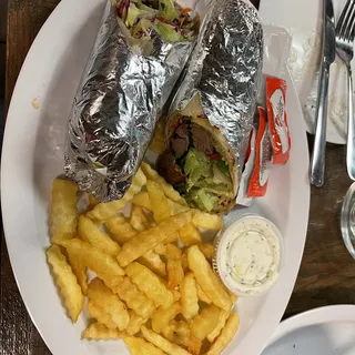 Lamb skewer wrap