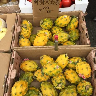 Yellow dragon fruit, super sweet... used to $9.99 per lb now it&apos;s on sale ... yeah