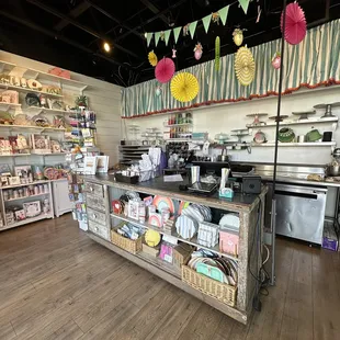 the inside of the store