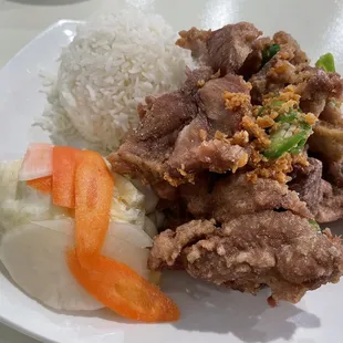 Spicy Chili Pork Chop Fried Rice