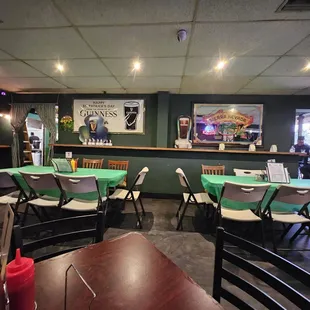 inside....some are communal tables