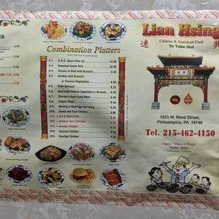 Menu as of 12/25/2021