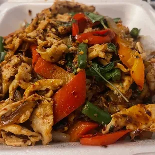 Pad Basil with chicken - Thai Spicy