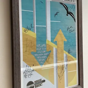  framed poster of a beach scene