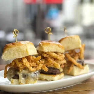 Lia's Burger Sliders from our Aperitivo Hour Menu