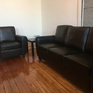 Part of the small lounge area.