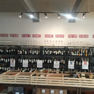 Part of the front wine shop area.