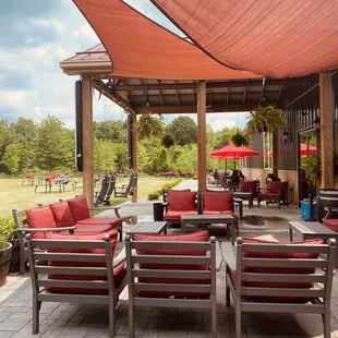 Cushion Seats on Side Patio