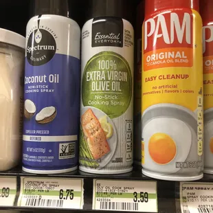 Love the olive oil and coconut oil spray
