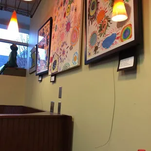 Art display from students at St. Christopher's and St. Catherine's.