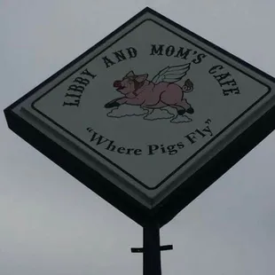 a sign for a restaurant