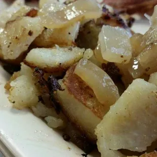 hand sliced fresh fried German fried taters available in American fries