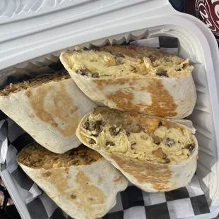 build your own breakfast burrito.