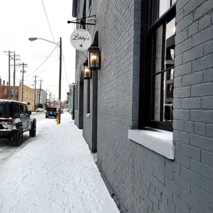 a snow covered street
