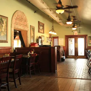 A family friendly downstairs with a hopping bar upstairs!