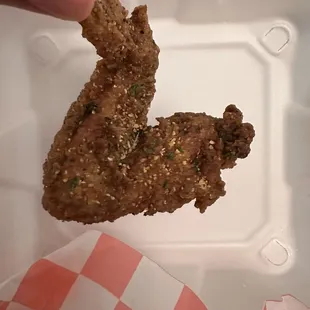a fried chicken wing