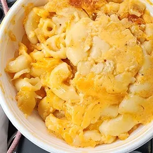 a bowl of macaroni and cheese