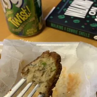 AWE'some Salmon Croquettes!!! Went well with my Red Hot.....#NewSpot