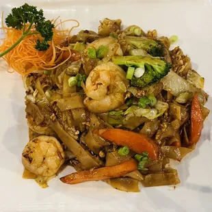 Pad See-Ew with Shrimps