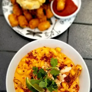 Thai mac n cheese, sriracha maple chicken sandwich..