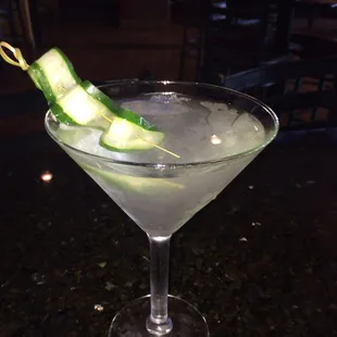 Kool cucumber martini !! Yum !!
