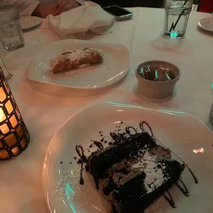 Oreo cheesecake and cannoli