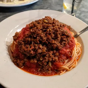 Spaghetti w meat sauce, perfection!