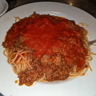 Spaghetti w meat sauce