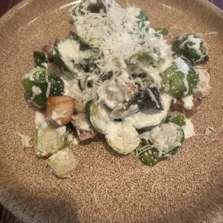 Brussel sprout Caesar salad