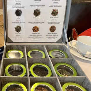 Tea selection