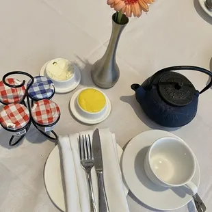 a table set for a tea party