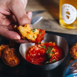 Kimchi Mac &amp; Cheese Bites