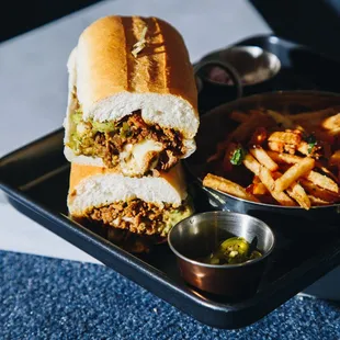 Lamb Kheema Cheesesteak