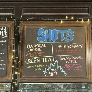 Chalkboard shit specials
