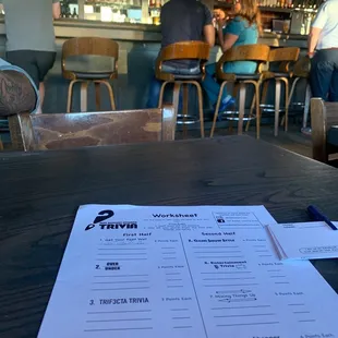 They have trivia on Thursdays!