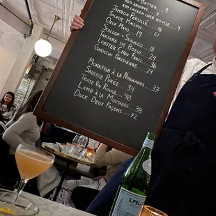 Presentation of the menu. Loved it. A great conversation starter.