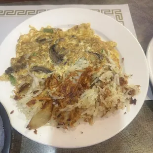 Philadelphia Cheesesteak Omelette Home Fries