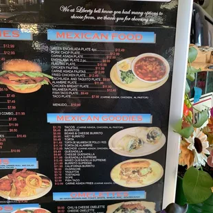 Mexican Food Menu